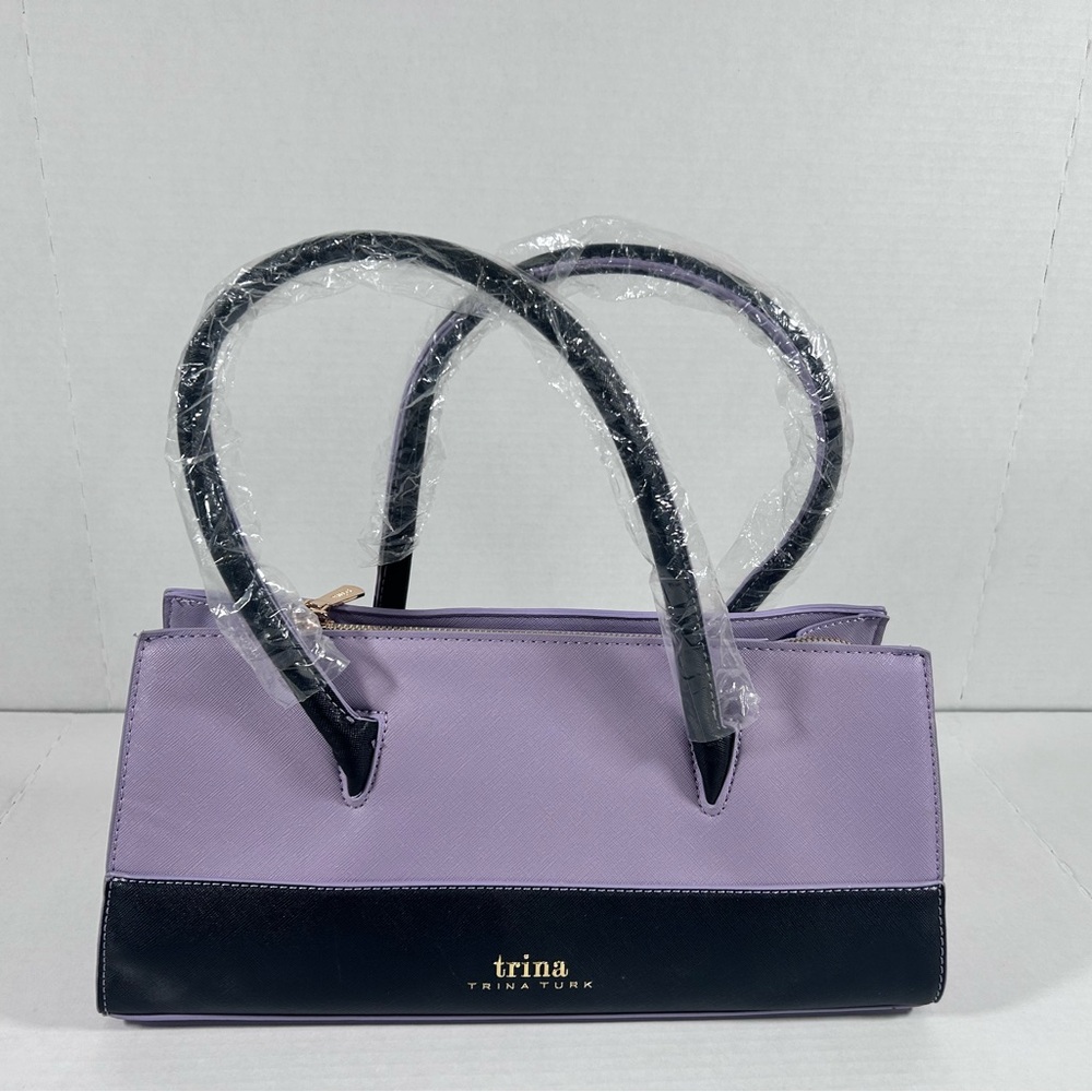 Trina Turk Lavender and Black Shoulder Bag